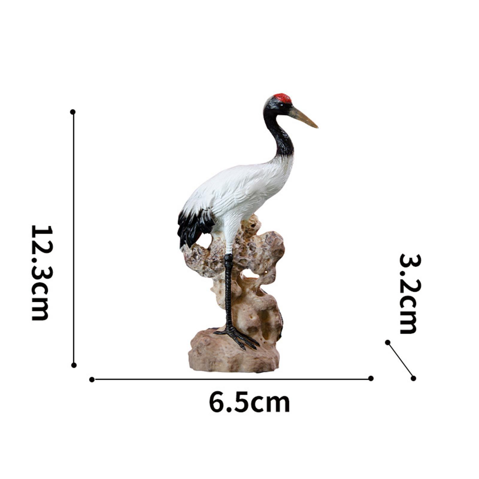 3Pcs Statues Crane Chic Gift Collectibles for Living Room Balcony Bonsai