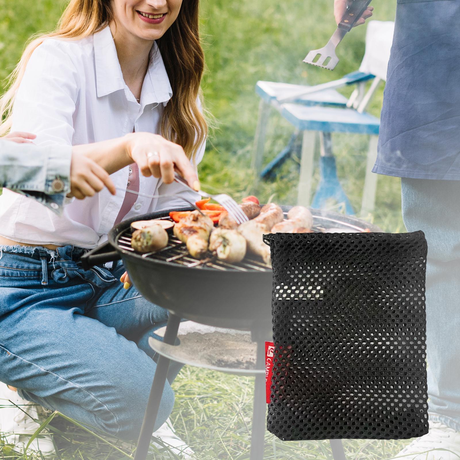 Small Drawstring Bag Tableware Storage Bag Cutlery Bag Travel Organizer Bags Camping Pouch for Picnic Outdoor Hiking Barbecue
