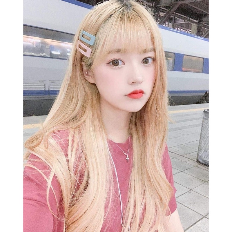 Kẹp tóc nhám trơn Hàn Quốc nhiều màu vintage