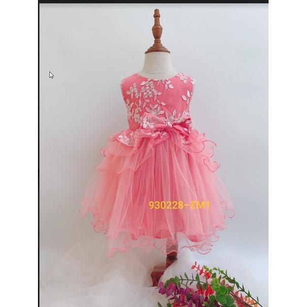 Váy đầm công chúa bé gái ren, 4 tầng, thêu hoa, DBG069 - DBG070