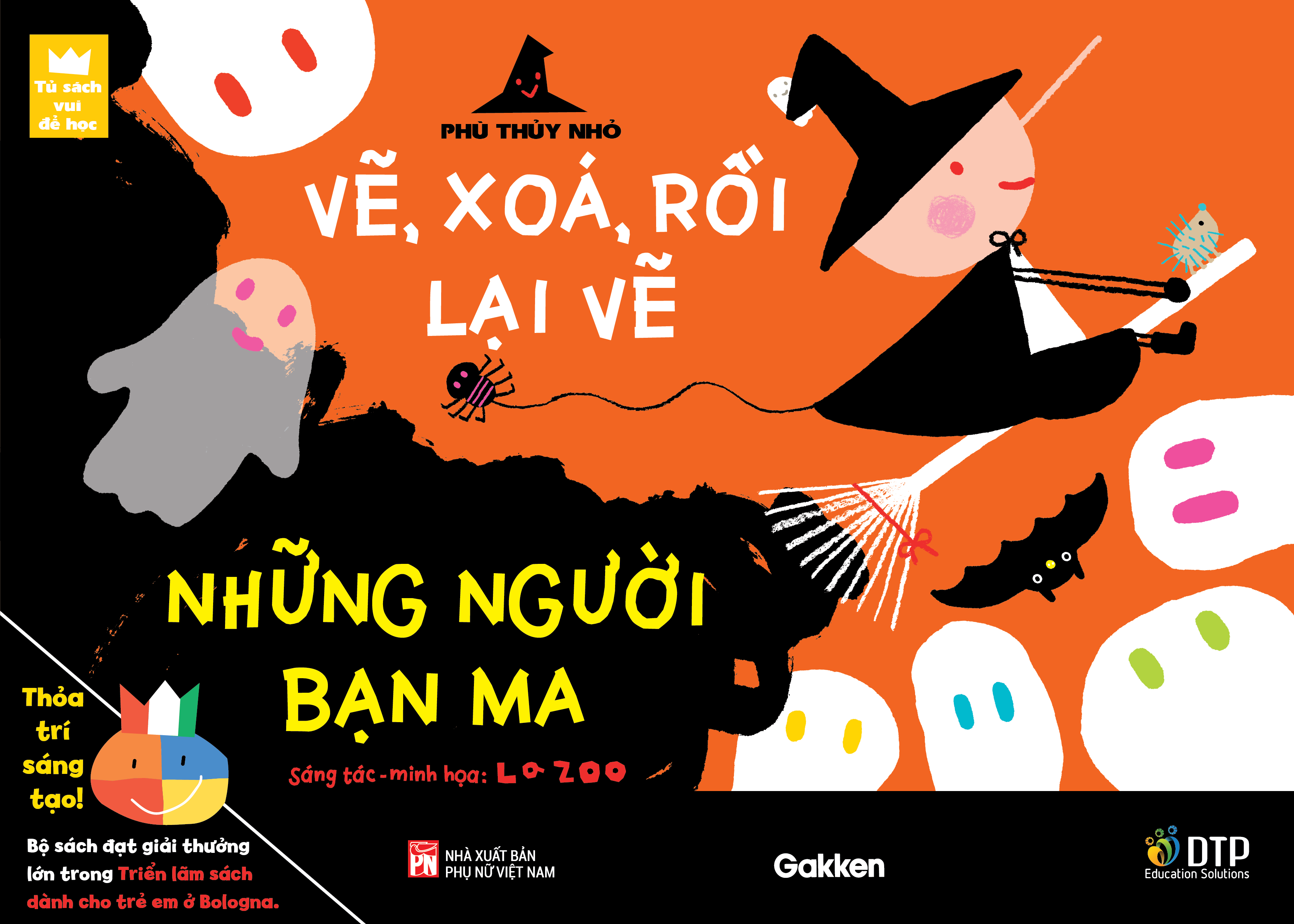 Sách - Dtpbooks - Vẽ, xóa, rồi lại vẽ - Phù thủy nhỏ - Những Người Bạn Ma - Tủ sách vui để học