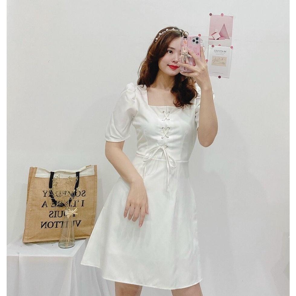 Đầm Dáng A Đan Dây Ngực