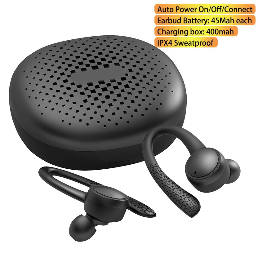 Tai Nghe Bluetooth Không Dây Thể Thao TWS Bluetooth 5.0 Tai Nghe Móc Tai Chạy Stereo Tai Nghe Nhét Tai Có MIC Chống Thấm Nước