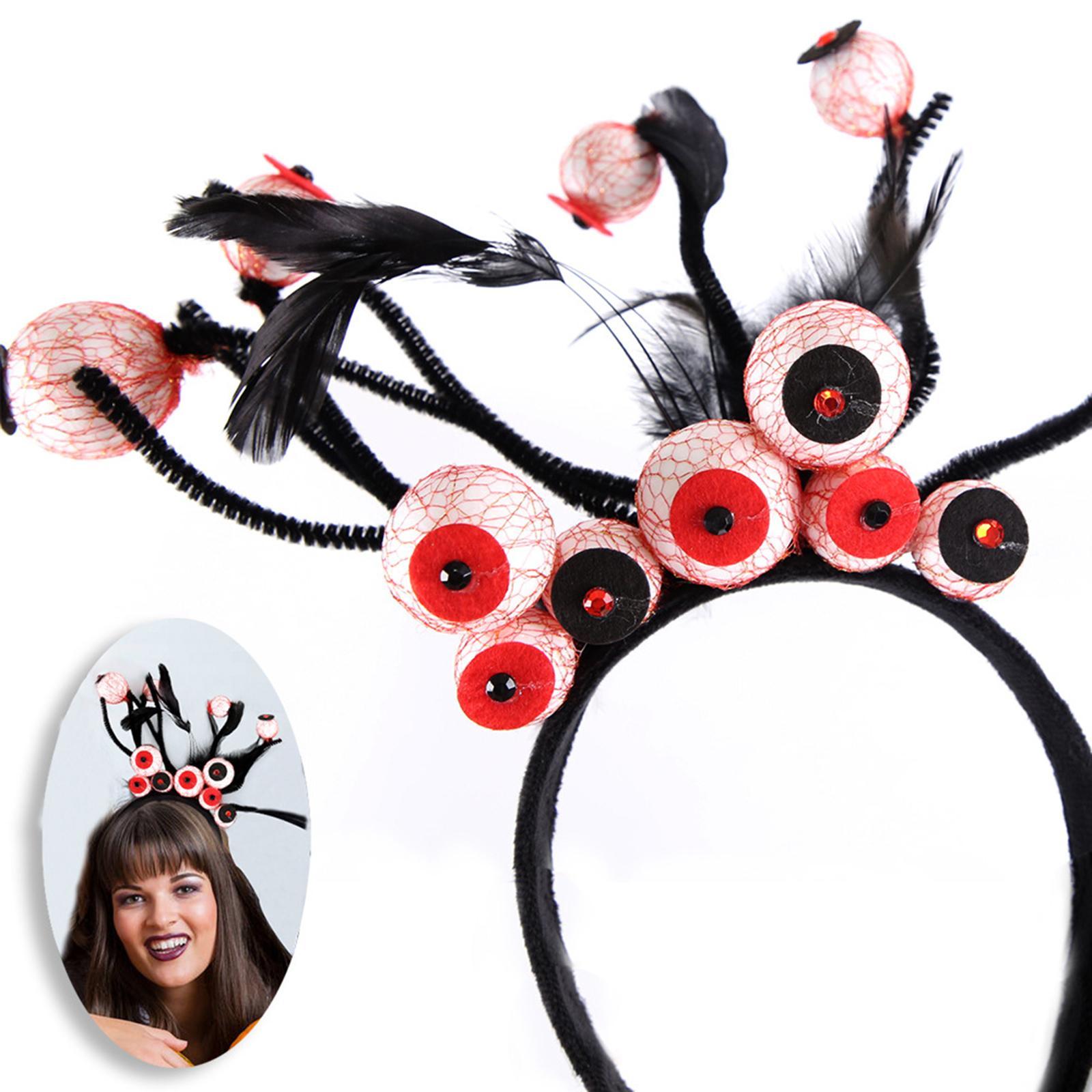 Halloween Headband, Hair Hoop, Headdress, Dress up Costume Headpiece, Spooky Eyeball Headband Hairband for Carnival Masquerade Role Play
