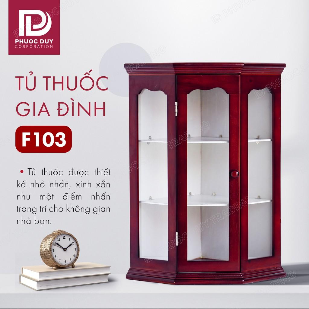 Tủ thuốc - Tủ y tế gia đình gỗ tự nhiên F103