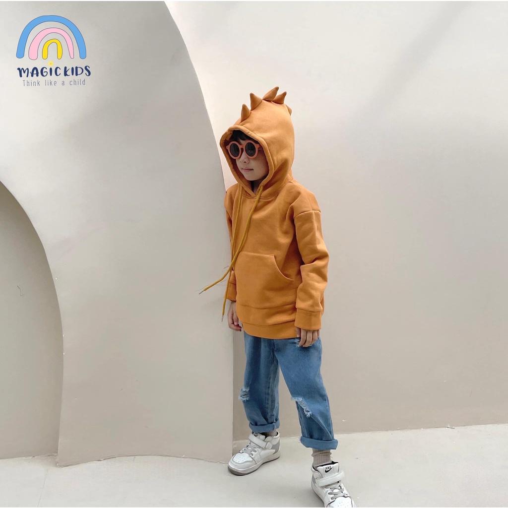 Áo nỉ hoodie có mũ cho bé trai bé gái Magickids chất nỉ bông dày dặn giữ ấm form rộng Quần áo thu đông trẻ em AO22045