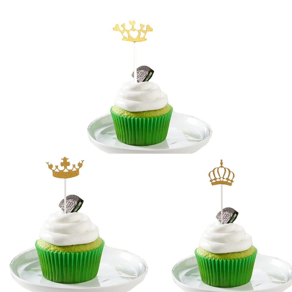 5Pcs Gold Crown Cake Topper Wedding Cake Topper Decoration Special SKCQ001