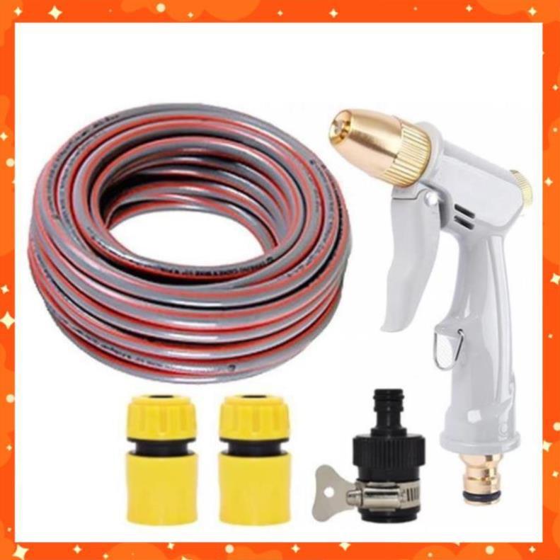 Bộ dây vòi xịt nước rửa xe, tưới cây tăng áp 3 lần, loại 15m 206846