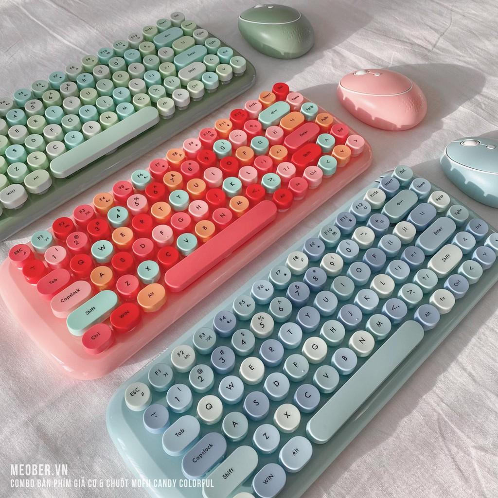 Bộ bàn phím cute không dây giả cơ & chuột MOFII Candy Colorful - Hàng chính hãng
