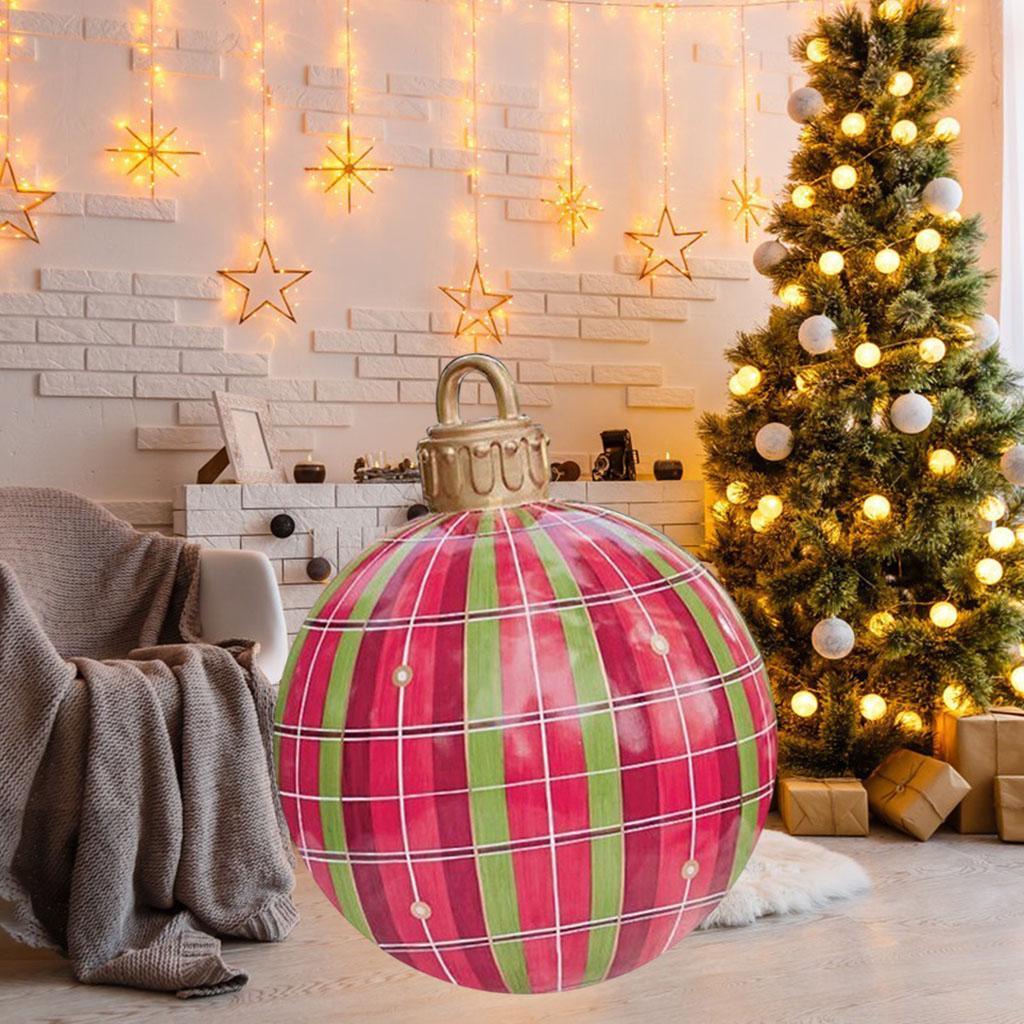 Christmas Inflatable Ball 60cm Inflatable Balloon Hanging for Outdoor Garden