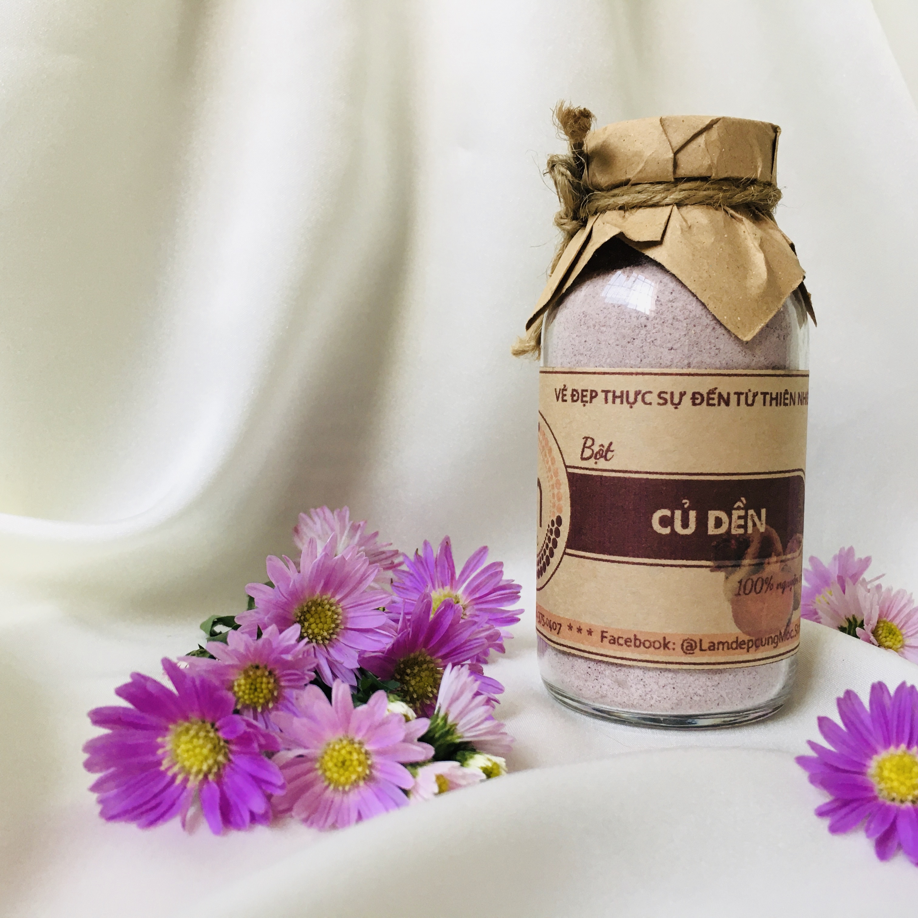 Bột đắp mặt Củ Dền Đỏ dưỡng trắng da nguyên chất 100ml