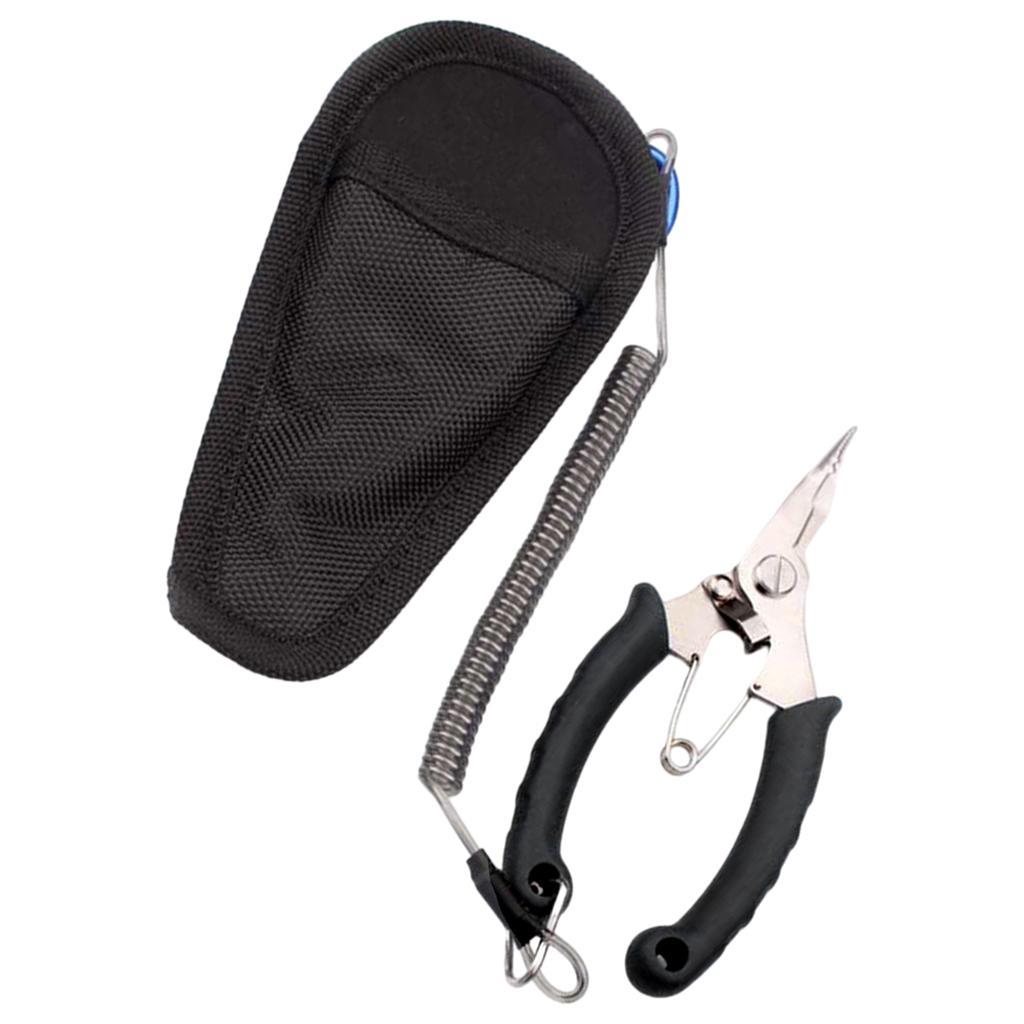 Fishing Pliers Cutter Fish Lip Hook Remover Tool with Lanyard Saltwater Fishing Equipment Multifunctional