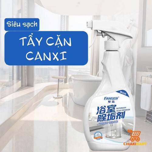 Tẩy cặn canxi, tẩy gạch phòng tắm, bồn tắm, tẩy kính, các vết bẩn và cáu cặn trong nhà vệ sinh, phòng tắm, phòng bếp