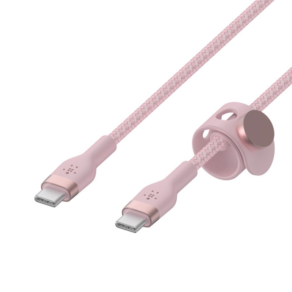 Cáp sạc USB Type C - C BOOST↑CHARGE PRO Flex Belkin vỏ silicone bọc dù 60W - Hàng chính hãng - CAB011bt