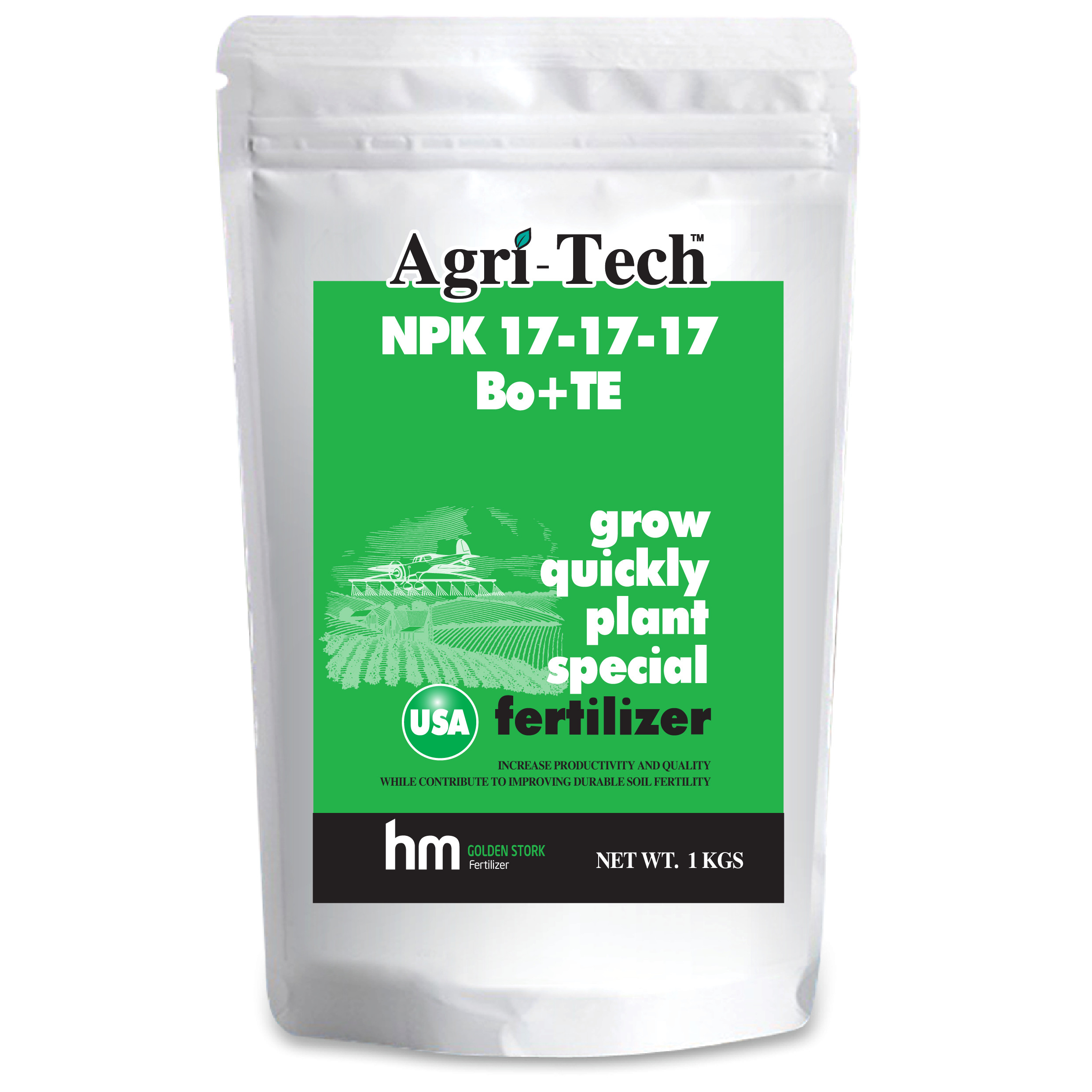 Phân bón NPK Agri-Tech NPK 17-17-17+TE