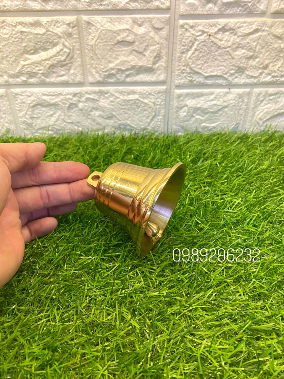 Chuông Lắc đồng vàng cỡ nhỏ 3in