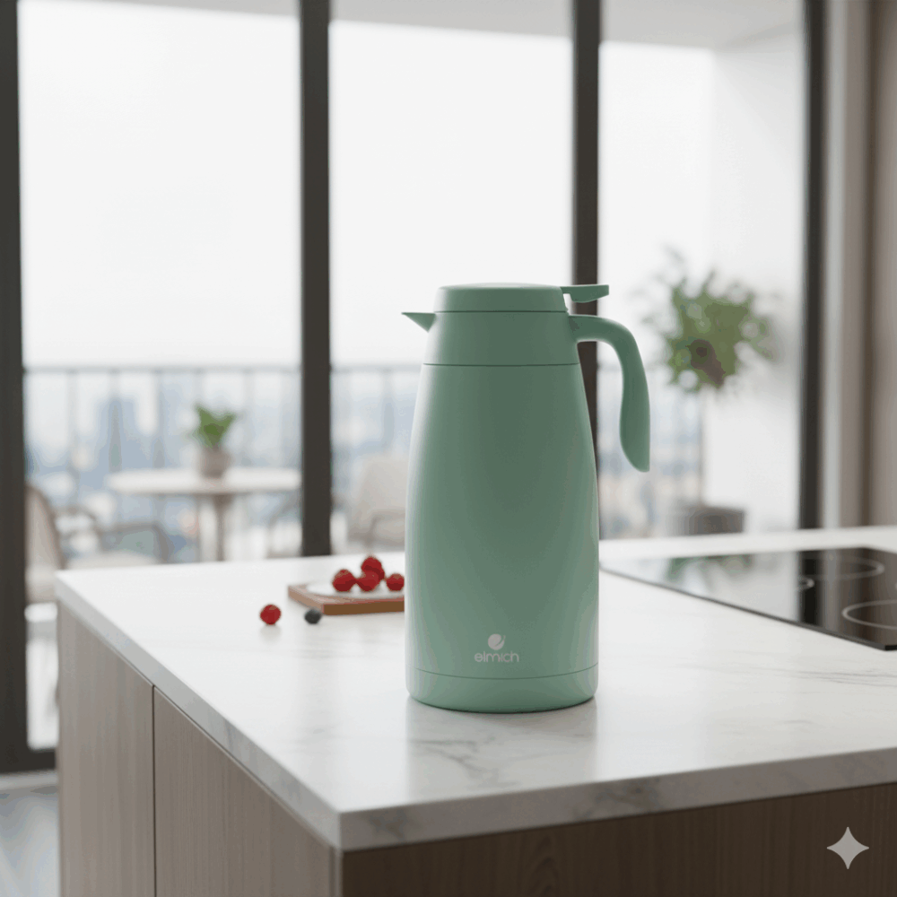 Bình Giữ Nhiệt Gia Đình Elmich EL1292 2L EL1291 1.6L, Hàng Chính Hãng, Inox 304 - JoyMall