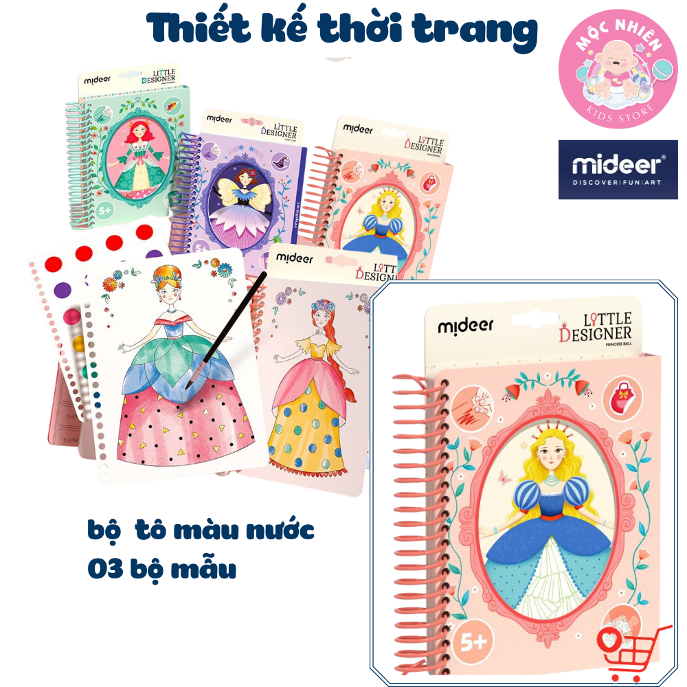 Đồ chơi Thiết Kế Thời Trang và Tô Màu Nước Công Chúa - Mideer Little Designer