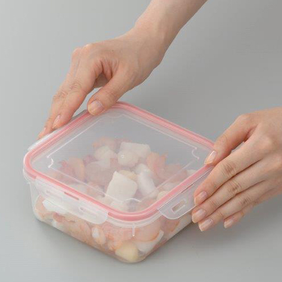 Bộ 3 hộp đựng thực phẩm chịu nhiệt tốt 730ml - Hàng Nội Địa Nhật