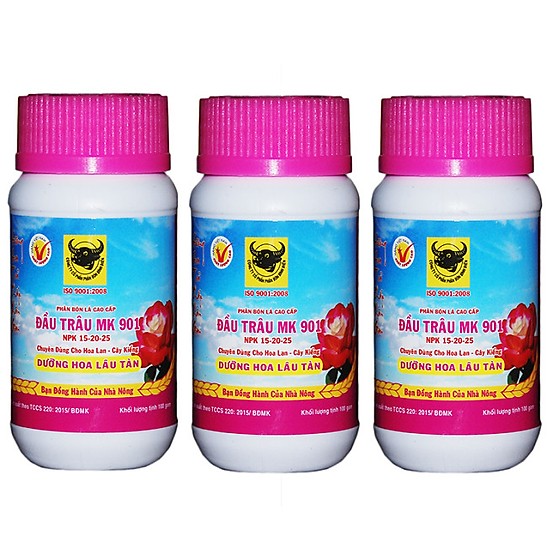Phân bón Đầu trâu 901 chuyên dưỡng hoa - giúp hoa lâu tàn - hoa to và màu sắc rực rỡ
