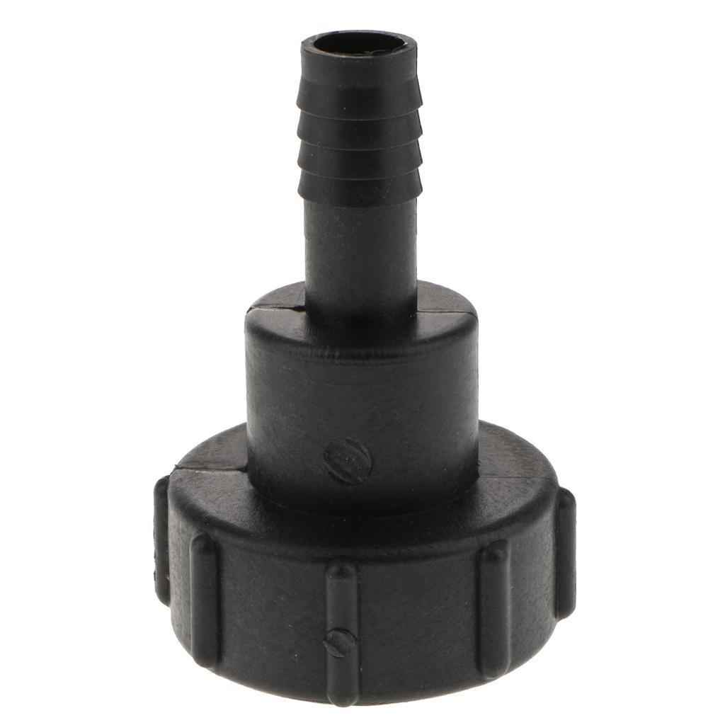 IBC Tank Adapter Water Tank Connector 2" To 3/4" Garden Hose Black