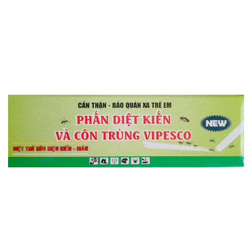 PHẤN DIỆT KIẾN VÀ CÔN TRÙNG VIPESCO - DIỆT TRỪ CÔN TRÙNG QUANH NHÀ - DẠNG VIÊN PHẤN - CÓ THỂ VẼ HOẶC NGHIỀN BỘT RẮC