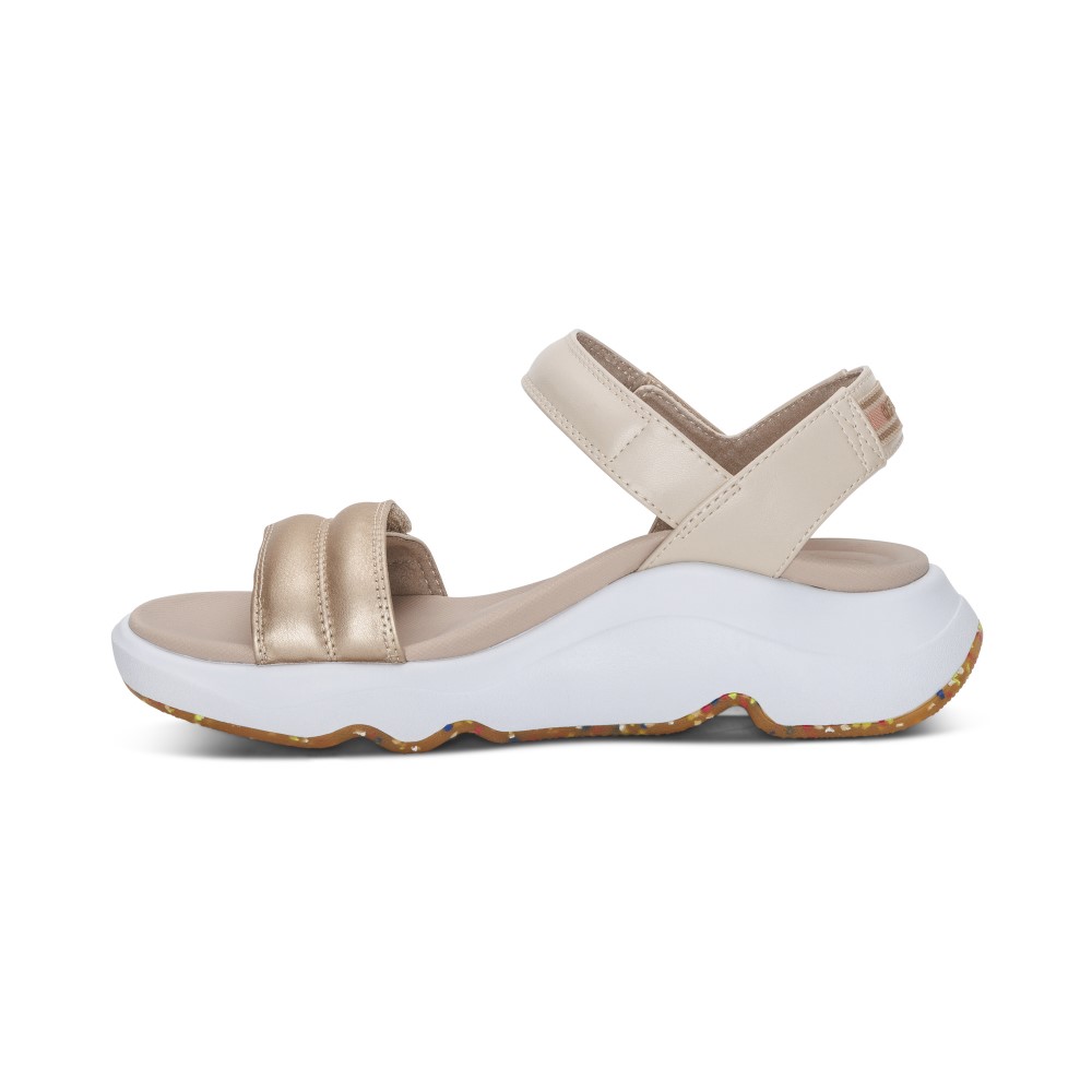 Sandal sức khoẻ nữ Aetrex Whit Champagne