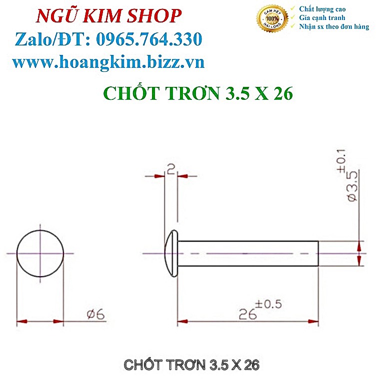 CHỐT SẮT _ RIVE M3,5; M4; M5; M6