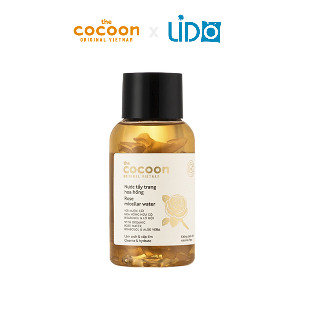 Nước tẩy trang hoa hồng cocoon 140ml thuần chay sạch da cấp ẩm và làm dịu