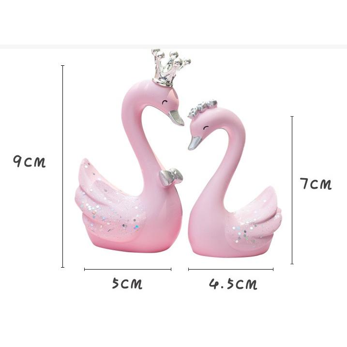 Set decor thiên nga trang trí xe hơi đáng yêu- Hoàng Đông shop.