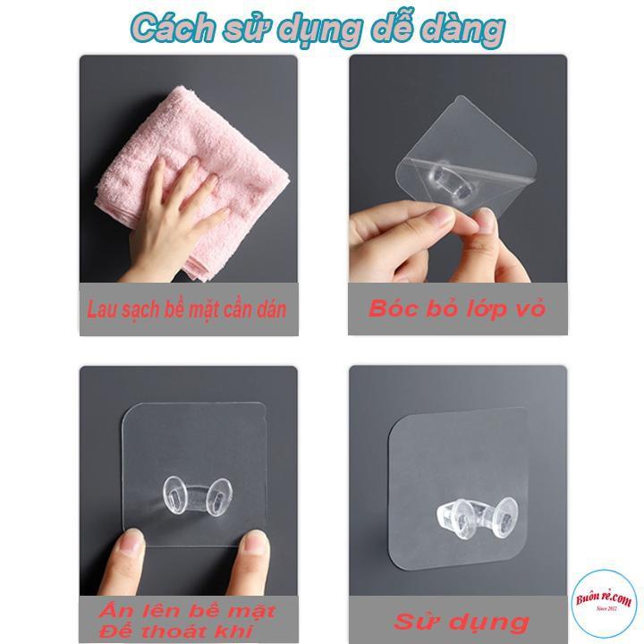 Set 2 Miếng Dán Treo Ổ Điện Dán Tường Trong Suốt Nhỏ Gọn 00795