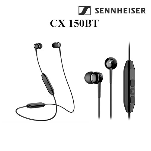 Tai nghe bluetooth Sennheiser CX 150BT Đen - Hàng Chính Hãng