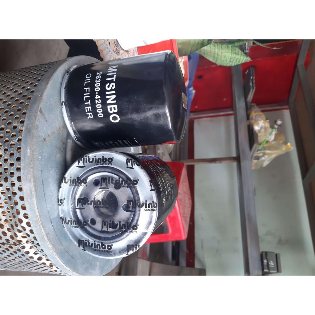 Lọc nhớt HYUNDAI 12 chỗ, xe tải Kia 1.4T, HD 1 tấn. Mã lọc 26300-42000/ O-8351, hàng Mitsinbo