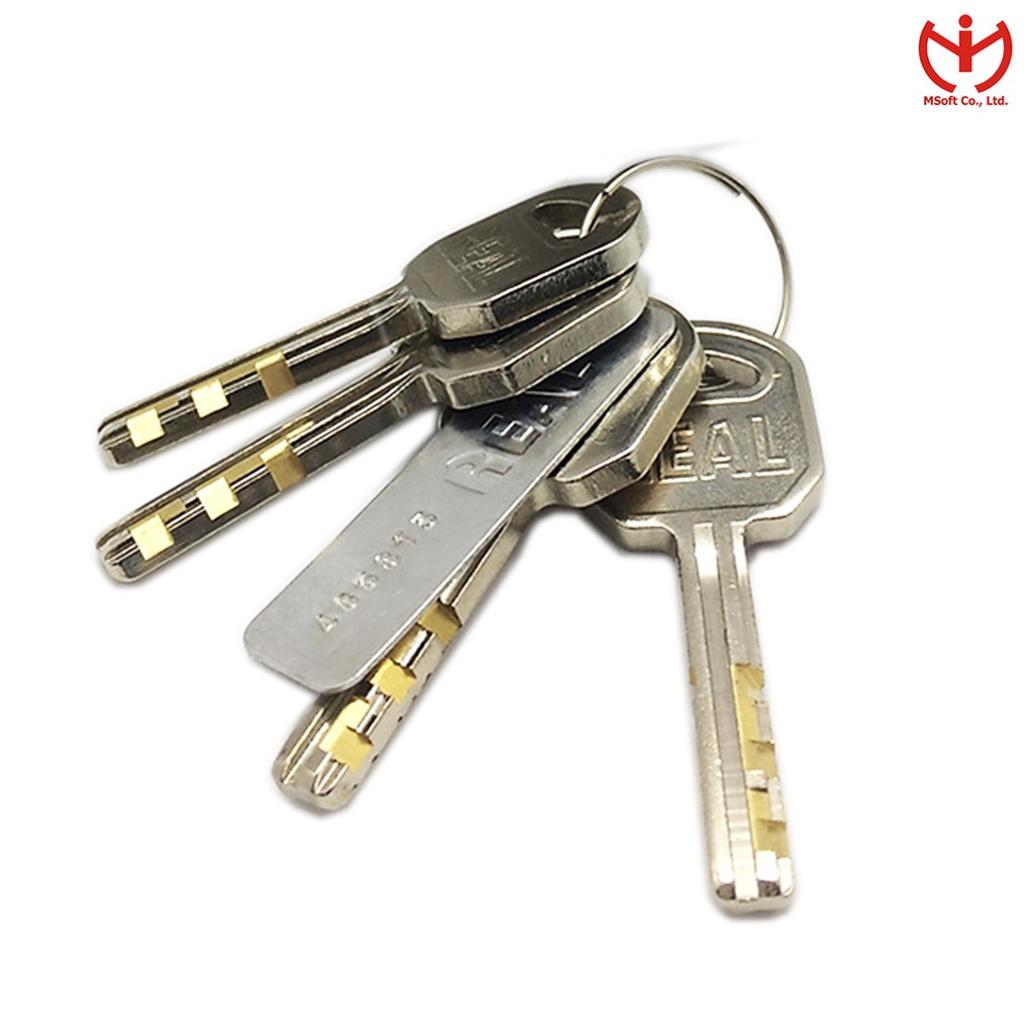 Ổ khóa chống cắt REAL SAC 60 - 70 thân kẽm bọc inox 4 chìa vuông - MSOFT