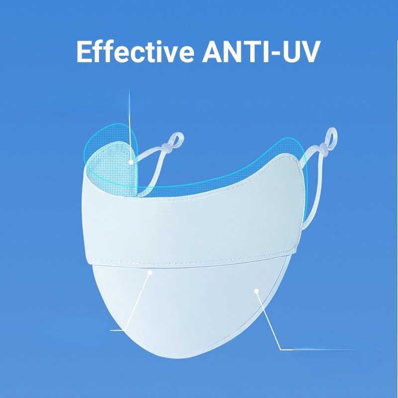 KHẨU TRANG chống tia UV, KHẨU TRANG chống nắng UPF 50+, Unisex nam nữ đều thích hợp