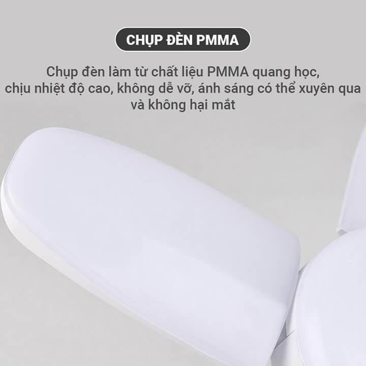 Bóng đèn Led cánh quạt 4 cánh 75W tiết kiệm điện, ánh sáng trắng, chuối xoáy E27 có thể điều chỉnh góc độ sáng