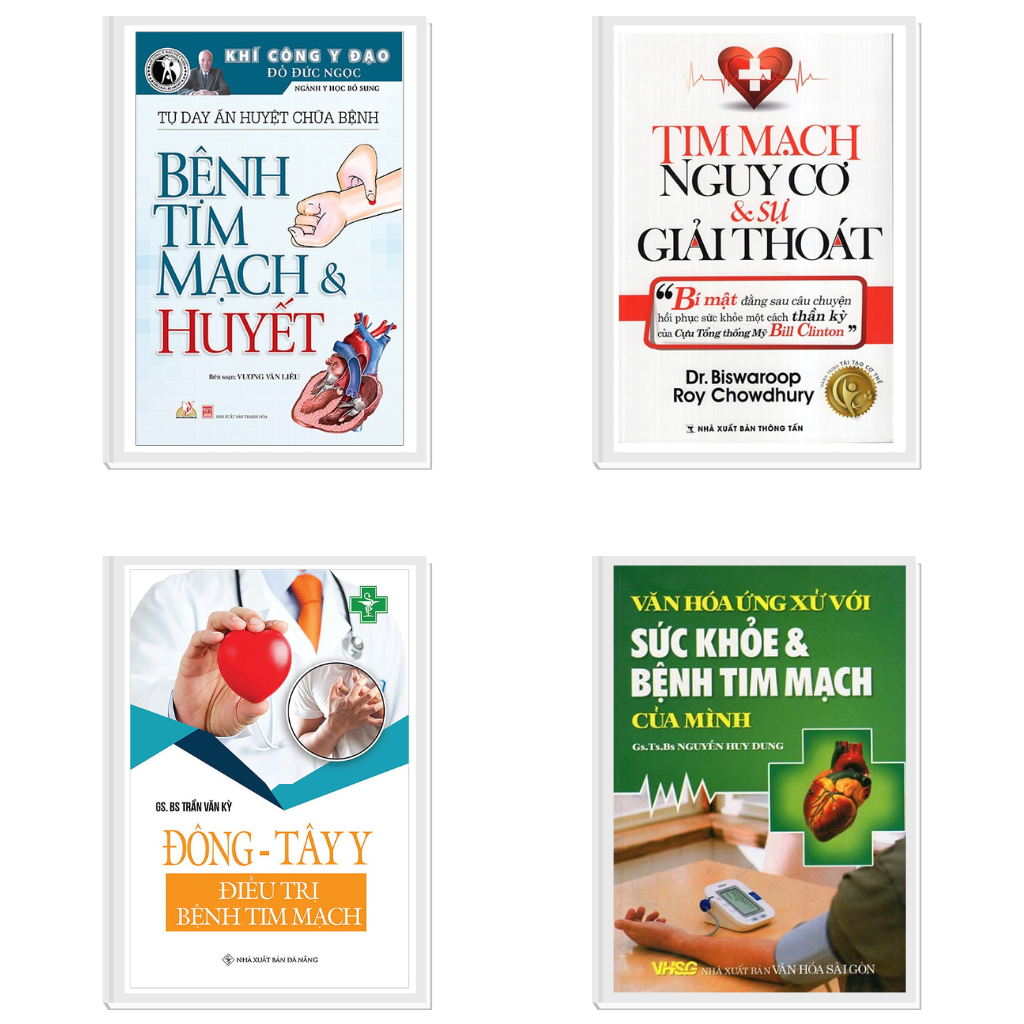 COMBO ĐÔNG Y ĐIÊU TRỊ BỆNH TIM MẠCH + BỆNH TIM MẠCH & HUYẾT + TIM MẠCH - NGUY CƠ & SỰ GIẢI THOÁT + SỨC KHỎE VÀ BỆNH TIM MẠCH CỦA MÌNH