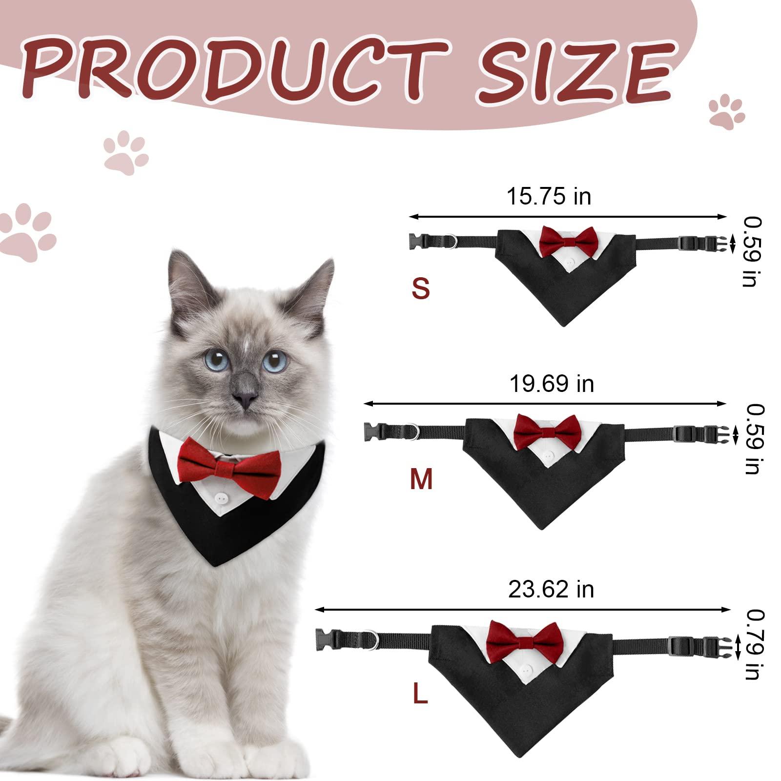 Banda hút thuốc chính thức, 1 mảnh, chó đỏ, bông, cổ áo chó, cổ áo cưới với ruồi và cổ áo cho chó và mèo, m