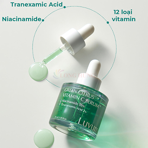 Tinh chất dưỡng sáng da Luvum Green Citrus Vitamin C Serum Plus (30ml) - Hàng chính hãng