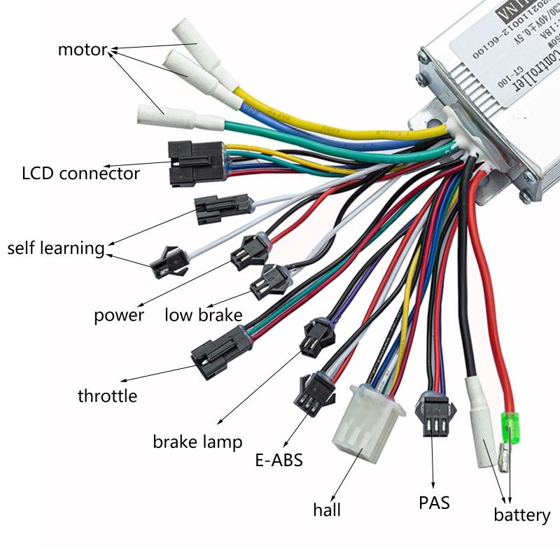 Bộ điều khiển xe tay ga điện 36V 250w BLDC Bộ điều khiển tốc độ không chổi than E-bike và màn hình LCD Một bộ Hiệu suất tuyệt vời