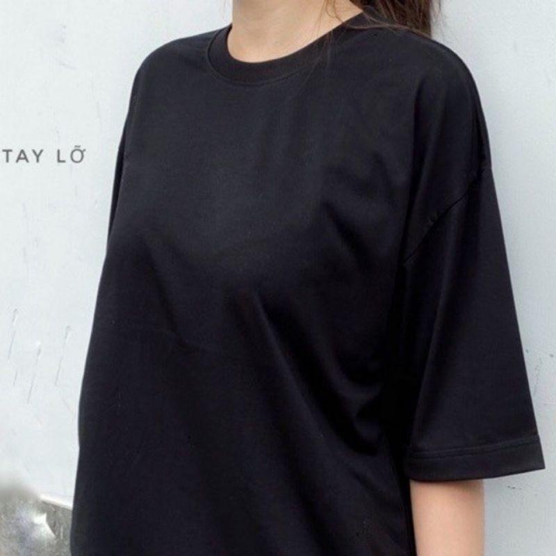 Áo thun oversize unisex tay lỡ basic