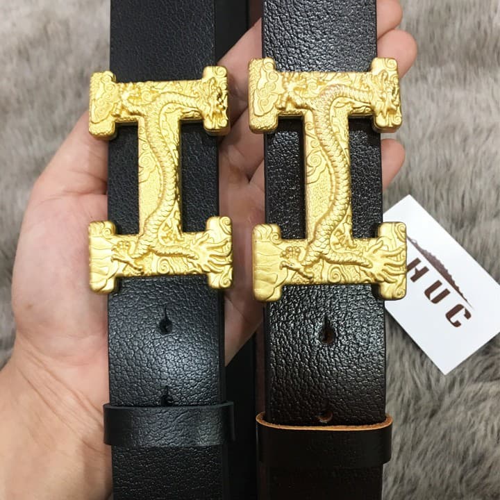 Thắt lưng da bò khóa đồng đúc khối cao cấp