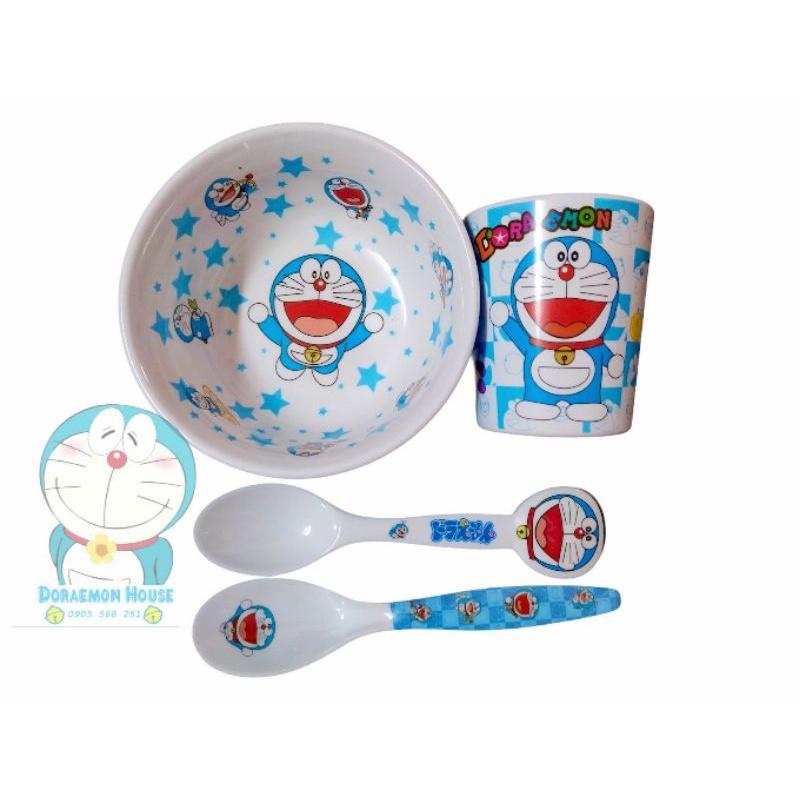 SET TÔ/CHÉN MUỖNG LY DOREMONDORAEMON HOUSE