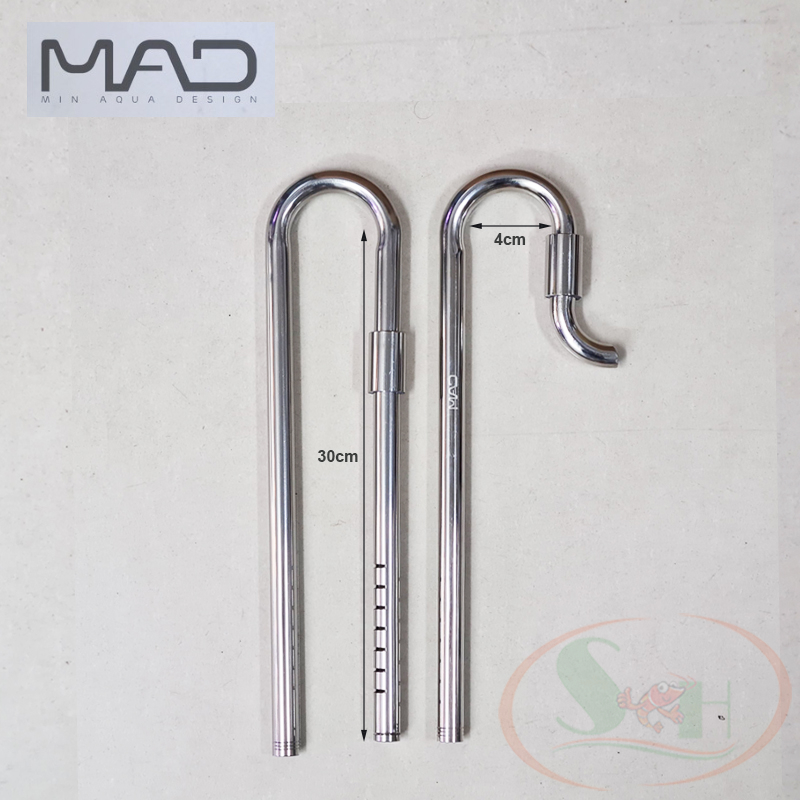 In out inox MAD phi 10, 12, 16, 19 mm CNC ống lọc thùng bể cá tép thủy sinh