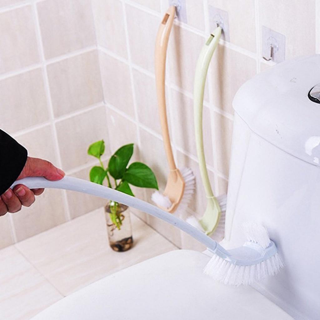 Cây chà tolet nhà vệ sinh hai đầu tiện dụng, cây chà bồn cầu