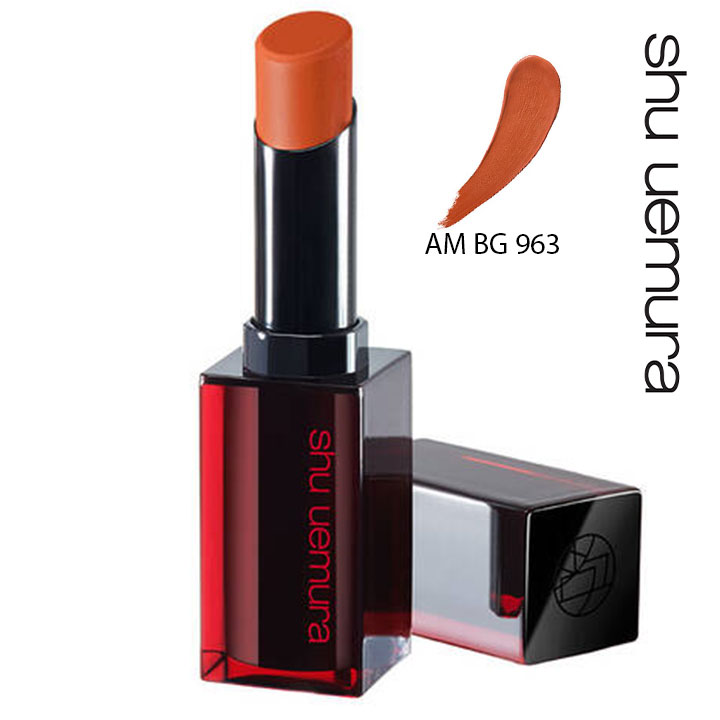 Son Shu Uemura Rouge Unlimited Amplified Matte AM BG 963 Màu Cam Đất (Chất Son Lì Có Dưỡng)