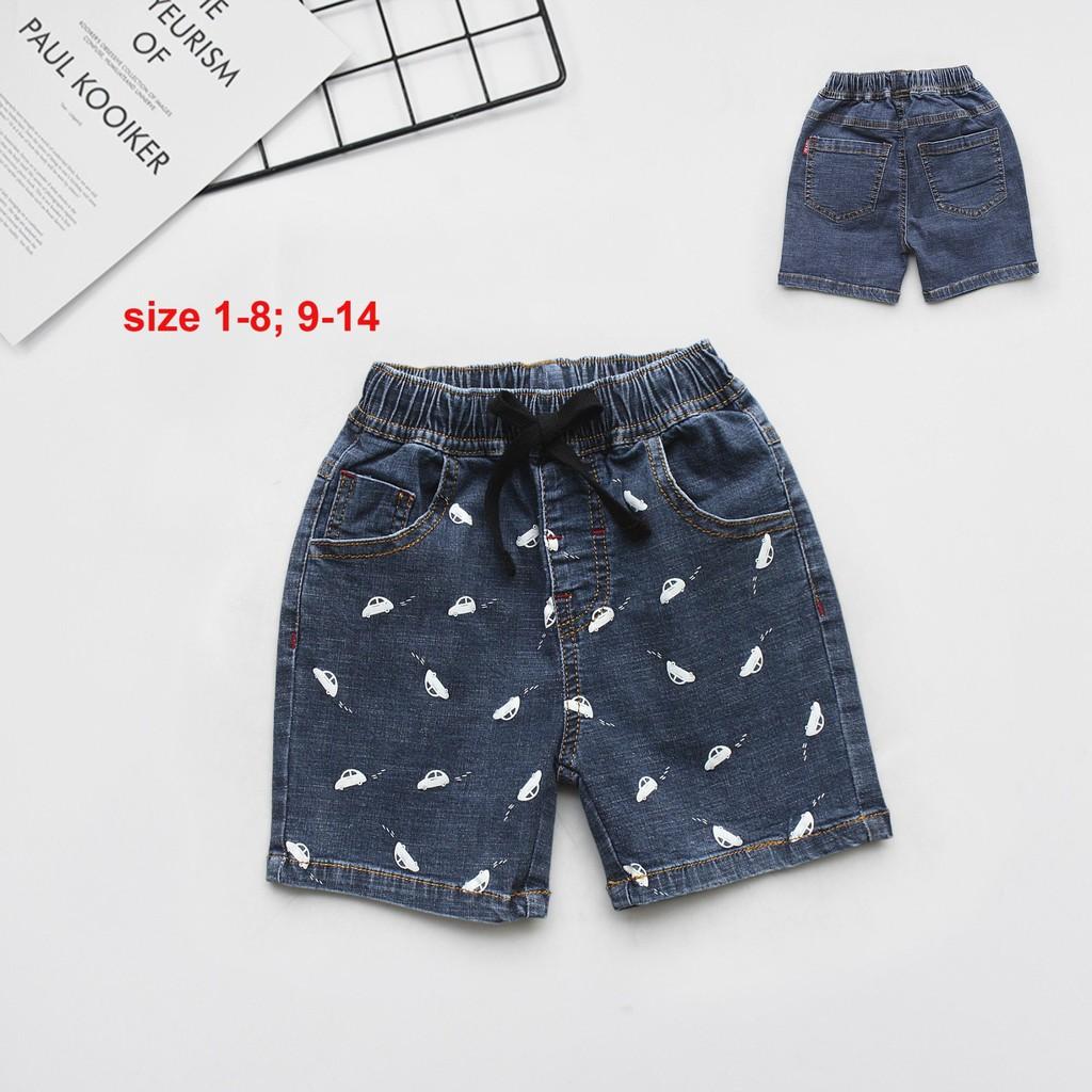 Quần jean lửng bé trai lưng thun size 1-8