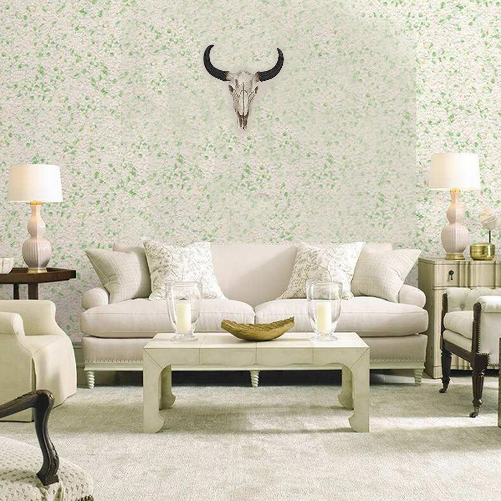 Resin Animal Head Wall Mount, Hanging Wall Sculpture Home Decor,Bull Head