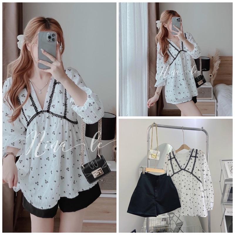 Set Áo Bbd Hoạ Tiết Hoa Kèm Short Đen (Xả Kho Kèm Ảnh Thật 100%)