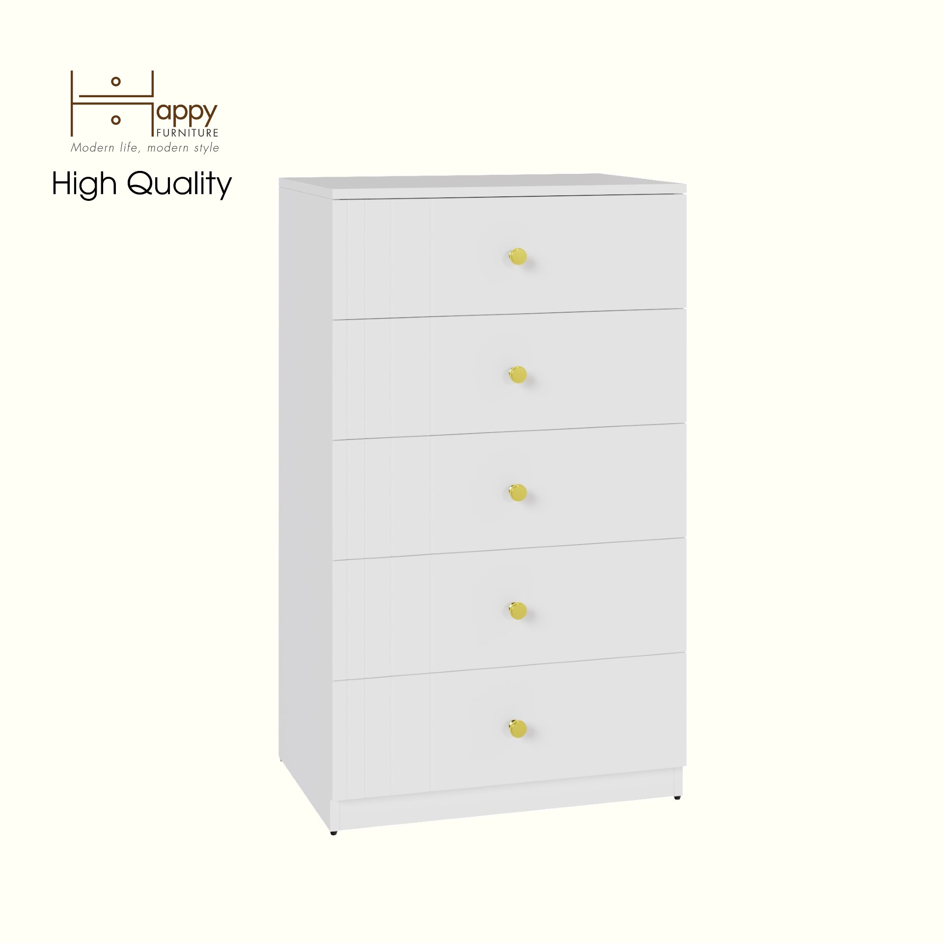 [Happy Home Furniture] JOVIE, Tủ lưu trữ 5 ngăn kéo, 65cm x 45cm x 110cm ( DxRxC), THK_151